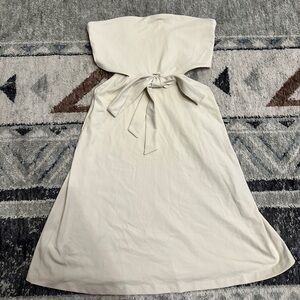 Susana Monaco S strapless dress with cutouts beige/cream NWOT.